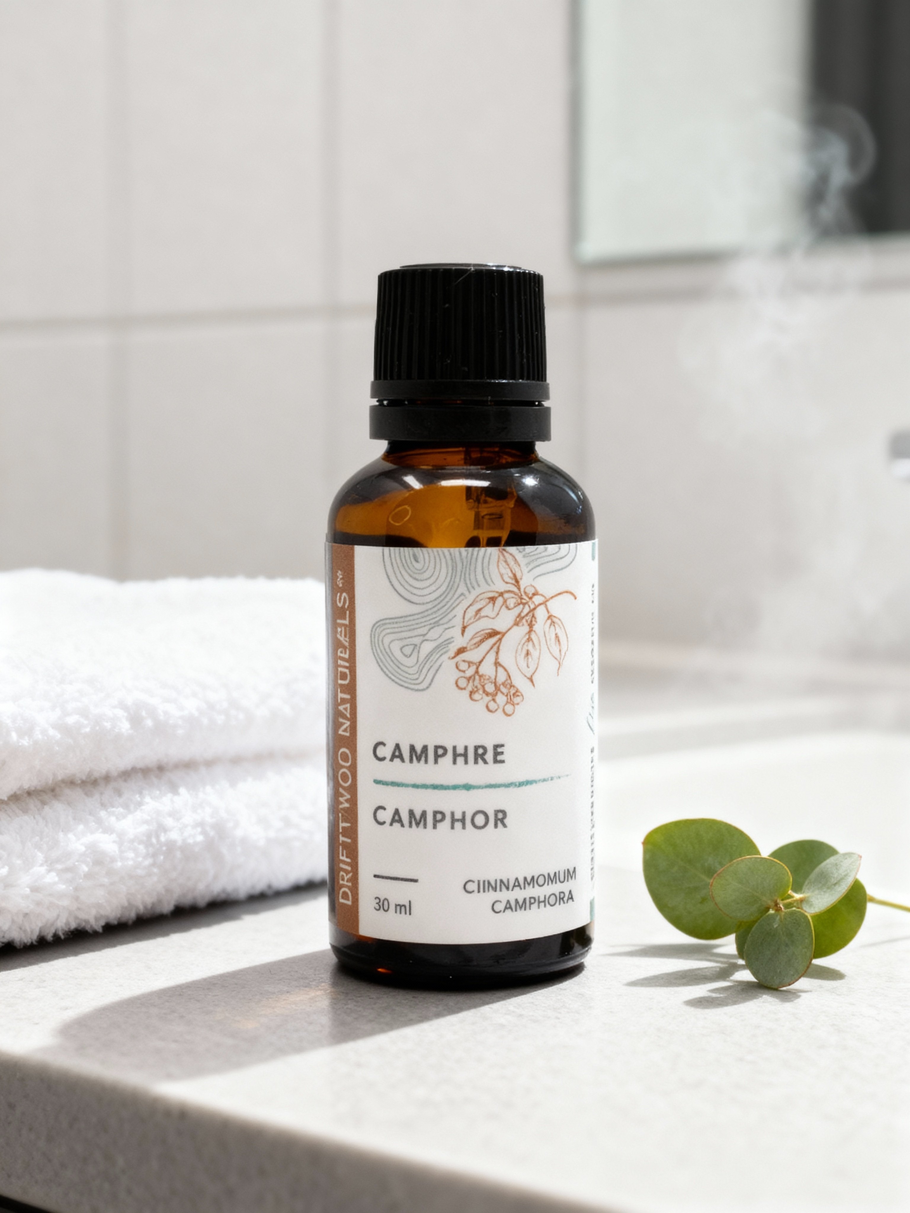 Huile Essentielle Concentrée Camphre Menthol Eucalyptus - Flacon 3ml, Pour Massage Et Détente